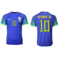 Camisa de time de futebol Brasil Neymar Jr #10 Replicas 2º Equipamento Mundo 2022 Manga Curta